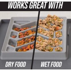 Leashboss Flat Face Slow Feeder Dog Bowl, Small/Medium -Cozy Paws 695078 PT6. AC SS1800 V1701379397