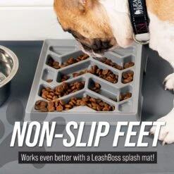 Leashboss Flat Face Slow Feeder Dog Bowl, Small/Medium -Cozy Paws 695078 PT7. AC SS1800 V1701379390