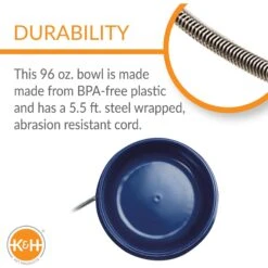 K&H Pet Products Thermal-Bowl Outdoor Heated Cat & Dog Water Bowl -Cozy Paws 69530 PT3. AC SS1800 V1695230851