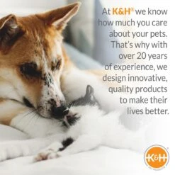 K&H Pet Products Self-Warming Two Tone Lounge Sleeper Bolster Cat & Dog Bed -Cozy Paws 69562 PT4. AC SS1800 V1607150225