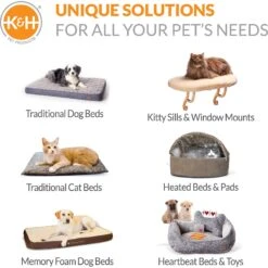 K&H Pet Products Self-Warming Two Tone Lounge Sleeper Bolster Cat & Dog Bed -Cozy Paws 69562 PT7. AC SS1800 V1607156824