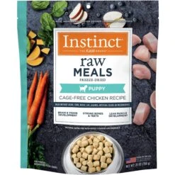 Instinct Bites Chicken Recipe Grain-Free Cage-Free Raw Frozen Puppy Food, 3-lb Bag + 2 Items -Cozy Paws 696542 PT4. AC SS1800 V1668109045
