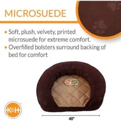 K&H Pet Products Deluxe Orthopedic Bolster Cat & Dog Bed -Cozy Paws 69687 PT1. AC SS1800 V1626397881