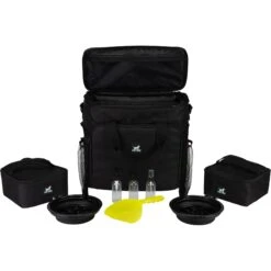 Pounce + Fetch Weekender Dog Food Travel Kit, Black, Large -Cozy Paws 696902 PT7. AC SS1800 V1667518756