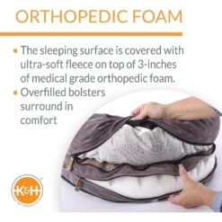 K&H Pet Products Orthopedic Bolster Cat & Dog Bed 10 K&H Pet Products Orthopedic Bolster Cat & Dog Bed -Cozy Paws 69694 PT2. AC SS1800 V1637625805