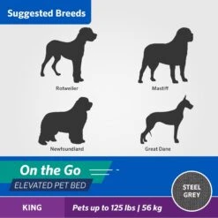 Coolaroo On The Go Elevated Cat & Dog Bed With Removable Cover -Cozy Paws 696990 PT6. AC SS1800 V1667864571