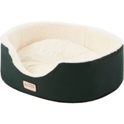 Armarkat Oval Bolster Cat & Dog Bed, Laurel Green/Ivory -Cozy Paws 70076 PT2. AC SS1800 V1566245306