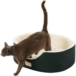 Armarkat Oval Bolster Cat & Dog Bed, Laurel Green/Ivory -Cozy Paws 70076 PT4. AC SS1800 V1566245327