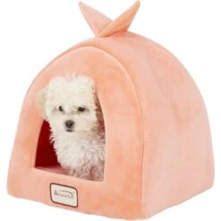 Armarkat Cave Shape Covered Cat & Dog Bed, Orange/Ivory -Cozy Paws 70089 PT4. AC SS1800 V1566245625