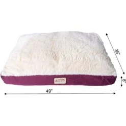 Armarkat Dog Pillow Bed With Removable Cover, Burgundy/Ivory -Cozy Paws 70147 PT8. AC SS1800 V1628109395