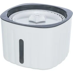TRIXIE Flower Cat & Dog Water Fountain, White/Gray, 68-oz -Cozy Paws 701790 PT2. AC SS1800 V1668457950