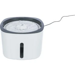 TRIXIE Flower Cat & Dog Water Fountain, White/Gray, 68-oz -Cozy Paws 701790 PT4. AC SS1800 V1688752027