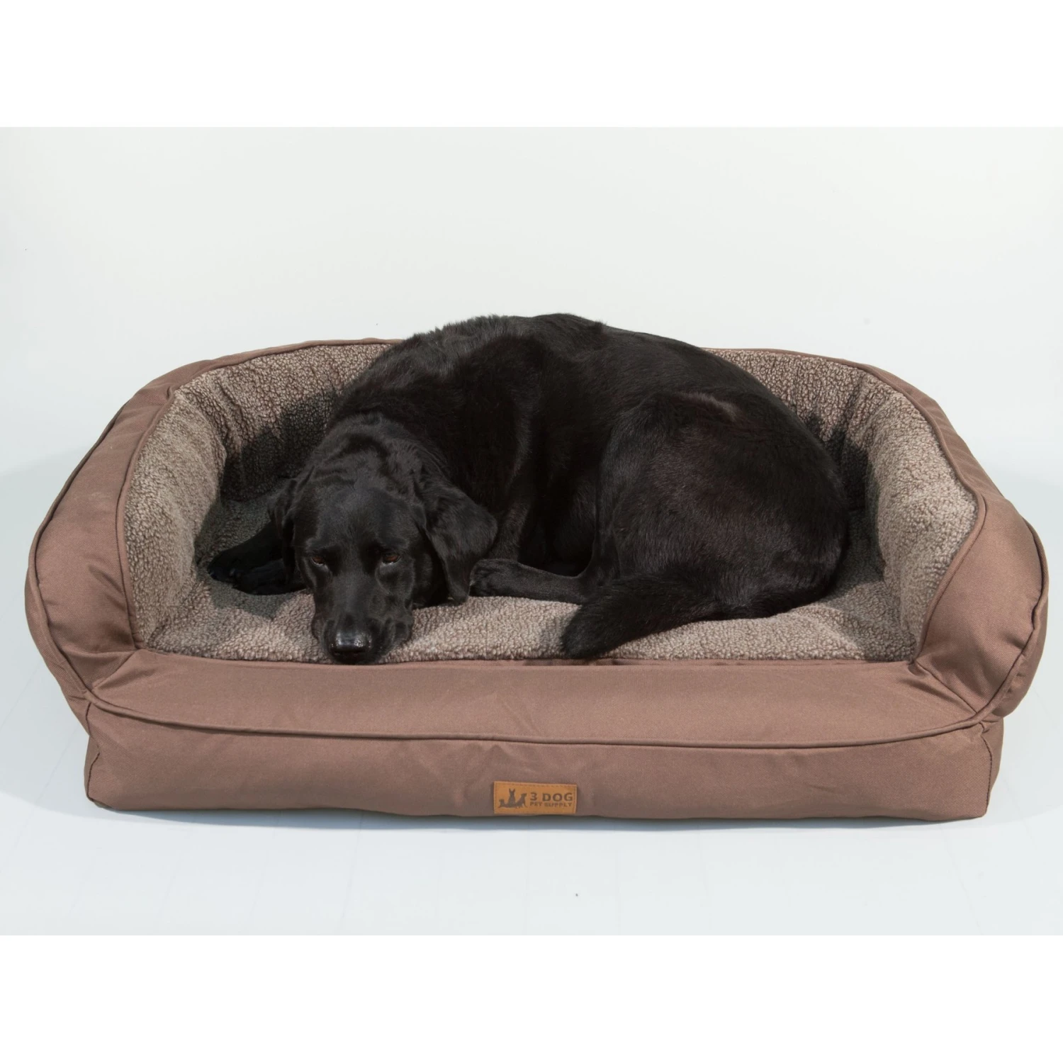 3 Dog Pet Supply EZ Wash Fleece Headrest Memory Foam Dog Bed, Chocolate 3 3 Dog Pet Supply EZ Wash Fleece Headrest Memory Foam Dog Bed, Chocolate