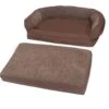 3 Dog Pet Supply EZ Wash Fleece Headrest Dog Bed, Chocolate, Large -Cozy Paws 703230 MAIN. AC SS1800 V1668184006