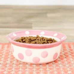 PetRageous Designs Polka Paws Deep Ceramic Dog & Cat Bowl -Cozy Paws 70325 PT8. AC SS1800 V1539704630