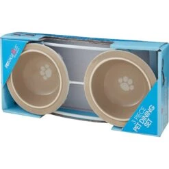 PetRageous Designs Toftee's Paws Double Diner Elevated Pet Bowls 12 PetRageous Designs Toftee's Paws Double Diner Elevated Pet Bowls -Cozy Paws 70368 PT3. AC SS1800 V1539704637