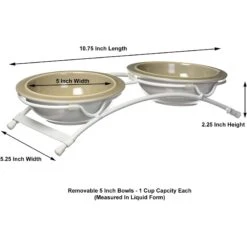 PetRageous Designs Toftee's Paws Double Diner Elevated Pet Bowls 13 PetRageous Designs Toftee's Paws Double Diner Elevated Pet Bowls -Cozy Paws 70368 PT5. AC SS1800 V1660341351