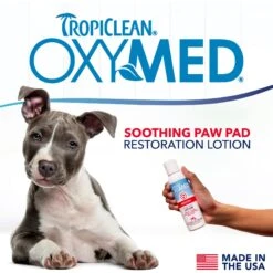 TropiClean OxyMed Soothing Paw Balm With Shea Butter Dog & Cat Cream, 4-oz Bottle -Cozy Paws 704262 PT2. AC SS1800 V1671551857