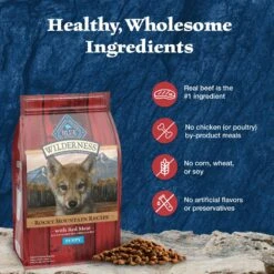 Blue Buffalo Wilderness Rocky Mountain Recipe Puppy High Protein Natural Red Meat & Grain Dry Dog Food -Cozy Paws 711310 PT4. AC SS1800 V1694550812