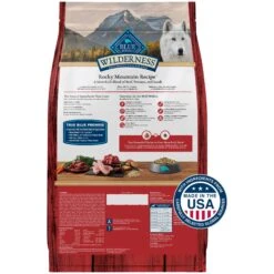 Blue Buffalo Wilderness Rocky Mountain Recipe Senior High Protein Natural Red Meat & Grain Dry Dog Food, 28-lb Bag -Cozy Paws 711326 PT1. AC SS1800 V1694549348