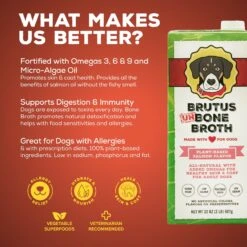 Brutus Broth Vegetable Broth Salmon Flavor Grain-Free Dog Food, 32-oz Bag -Cozy Paws 715054 PT2. AC SS1800 V1668762145