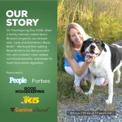 Brutus Broth Vegetable Broth Salmon Flavor Grain-Free Dog Food, 32-oz Bag -Cozy Paws 715054 PT6. AC SS1800 V1668761593