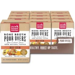 The Honest Kitchen Bone Broth POUR OVERS Turkey & Salmon Stew Wet Dog Food Topper + 2 Items -Cozy Paws 715326 PT7. AC SS1800 V1669239207