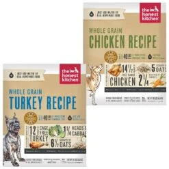 The Honest Kitchen Whole Grain Turkey Recipe Dehydrated Dog Food & The Honest Kitchen Whole Grain Chicken Recipe Dehydrated Dog Food