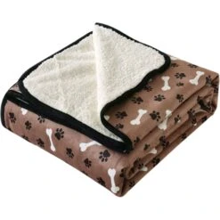 HappyCare Textiles Advanced Pets Waterproof Cat & Dog Blanket, 50x60-in -Cozy Paws 715854 PT2. AC SS1800 V1669663444
