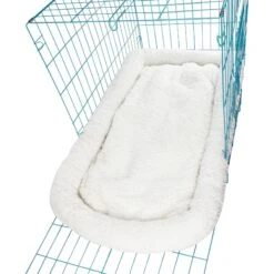HappyCare Textiles Classic Warm Sherpa Cat & Dog Crate Bolster, White -Cozy Paws 717246 PT4. AC SS1800 V1669663101