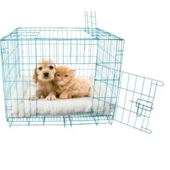 HappyCare Textiles Classic Warm Sherpa Cat & Dog Crate Bolster, White -Cozy Paws 717246 PT5. AC SS1800 V1669663099