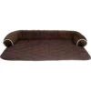 HappyCare Textiles Fleece Plush Sofa Bed & Furniture Protector, Brown -Cozy Paws 717294 MAIN. AC SS1800 V1669657939