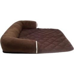 HappyCare Textiles Fleece Plush Sofa Bed & Furniture Protector, Brown -Cozy Paws 717294 PT1. AC SS1800 V1669663102