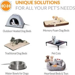 K&H Pet Products Thermo-Snuggly Sleeper Heated Dog Bed -Cozy Paws 72233 PT8. AC SS1800 V1698865456