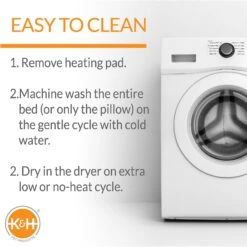 K&H Pet Products Thermo-Pet Cuddle Cushion Indoor Heated Bolster Cat & Dog Bed, Mocha -Cozy Paws 72252 PT5. AC SS1800 V1613067467