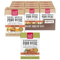 The Honest Kitchen Bone Broth POUR OVERS Beef Stew Wet Dog Food Topper & The Honest Kitchen Superfood POUR OVERS Lamb & Beef Stew With Veggies Wet Dog Food Topper