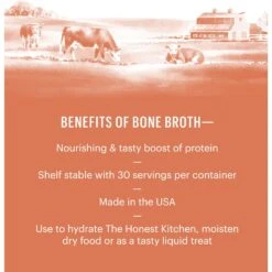 The Honest Kitchen Daily Boosters Beef Bone Broth With Turmeric For Dogs & The Honest Kitchen Daily Boosters Turkey Bone Broth With Turmeric For Dogs -Cozy Paws 730678 PT3. AC SS1800 V1670005515