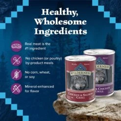 Blue Buffalo Wilderness Beef & Salmon Variety Pack Wet Dog Food -Cozy Paws 735422 PT5. AC SS1800 V1671574479
