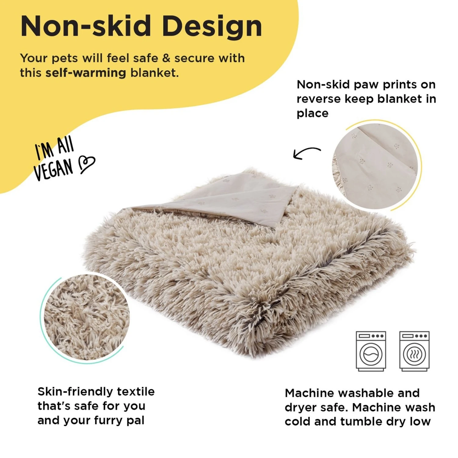 Best Friends By Sheri Calming Shag Orthopedic Dog Blanket 4 Best Friends By Sheri Calming Shag Orthopedic Dog Blanket - Image 2