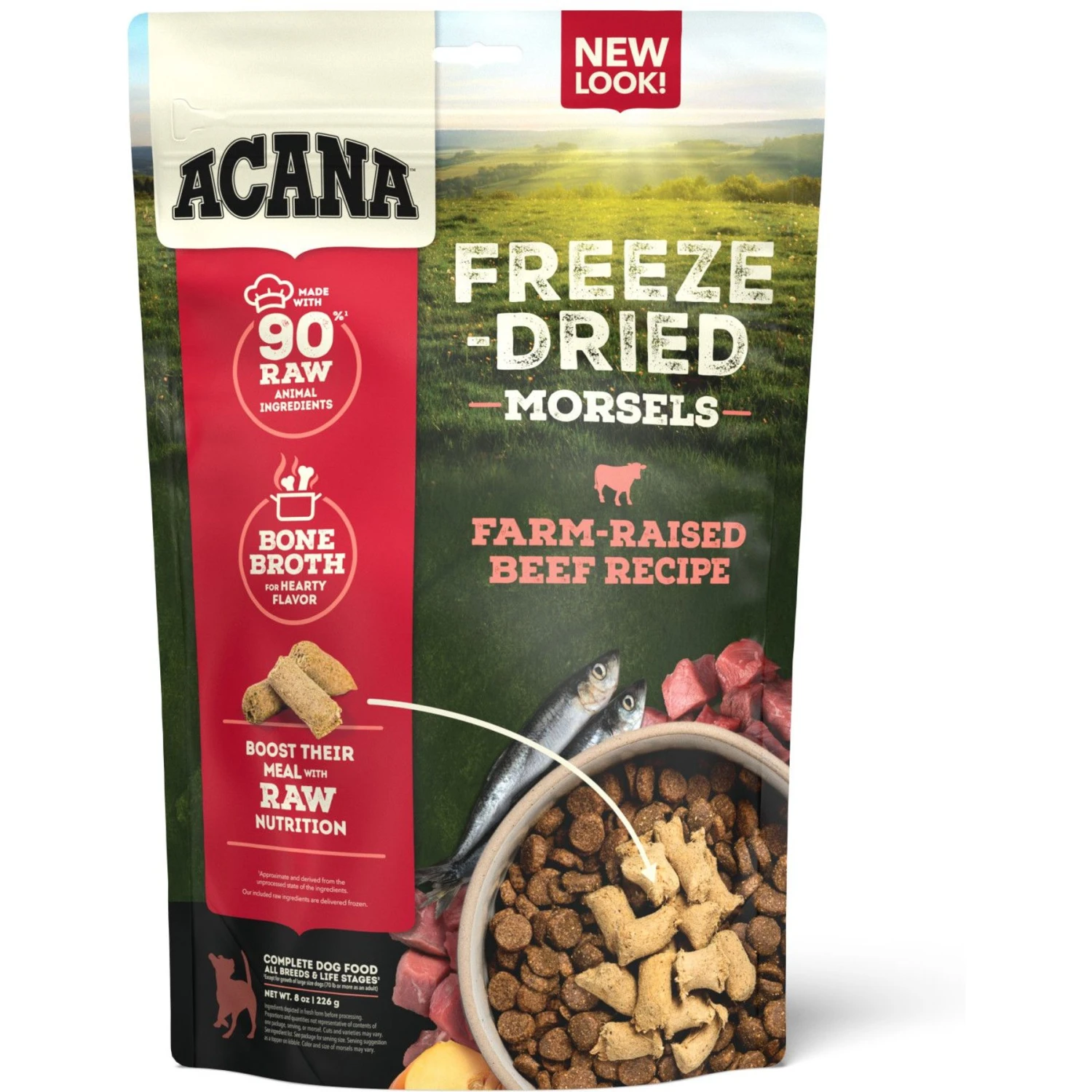 ACANA Ranch-Raised Beef Recipe Morsels Grain-Free Freeze-Dried Dog Food & Topper, 8-oz Bag 3 ACANA Ranch-Raised Beef Recipe Morsels Grain-Free Freeze-Dried Dog Food & Topper, 8-oz Bag