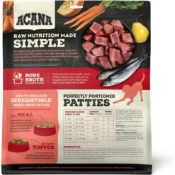 ACANA Ranch-Raised Beef Recipe Patties Grain-Free Freeze-Dried Dog Food & Topper, 14-oz Bag -Cozy Paws 741238 PT2. AC SS1800 V1688668695