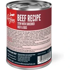 ORIJEN Real Meat Shreds Beef Recipe Stew Grain-Free Wet Dog Food, 12.8-oz Can, Case Of 12 -Cozy Paws 741414 PT2. AC SS1800 V1682103840