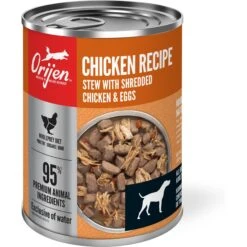 ORIJEN Real Meat Shreds Chicken Recipe Stew Grain-Free Wet Dog Food, 12.8-oz Can, Case Of 12 -Cozy Paws 741430 PT1. AC SS1800 V1681928495