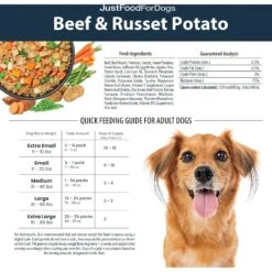 JustFoodForDogs Pantry Fresh Beef & Russet Potato Fresh Dog Food -Cozy Paws 749854 PT7. AC SS1800 V1696533316