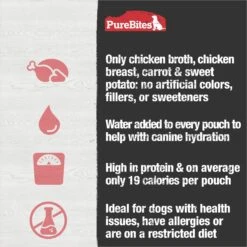 PureBites Broth Chicken & Vegetables Dog Food Topping, 2-oz Bag -Cozy Paws 750638 PT4. AC SS1800 V1677620157