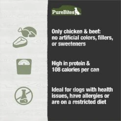 PureBites Dog Pates Chicken & Beef Food Topping, 2.5-oz Can -Cozy Paws 750734 PT4. AC SS1800 V1677600885