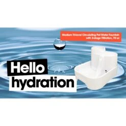 Cat Mate Plastic Dog & Cat Fountain, 67.6-oz 12 Cat Mate Plastic Dog & Cat Fountain, 67.6-oz -Cozy Paws 75264 PT2. AC SS1800 V1663711373