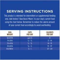 Instinct Boost Mixers Multivitamin Grain-Free Freeze-Dried Raw Adult 7+ Dog Food Topper -Cozy Paws 755670 PT8. AC SS1800 V1690814100