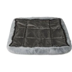 Archstone Pets Flat Bolster Rectangular Cat & Dog Crate Bed, Gray -Cozy Paws 756926 PT4. AC SS1800 V1673991472