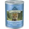 Blue Buffalo Wilderness Turkey & Chicken Grill Grain-Free Puppy Canned Dog Food -Cozy Paws 75750 MAIN. AC SS1800 V1646780288
